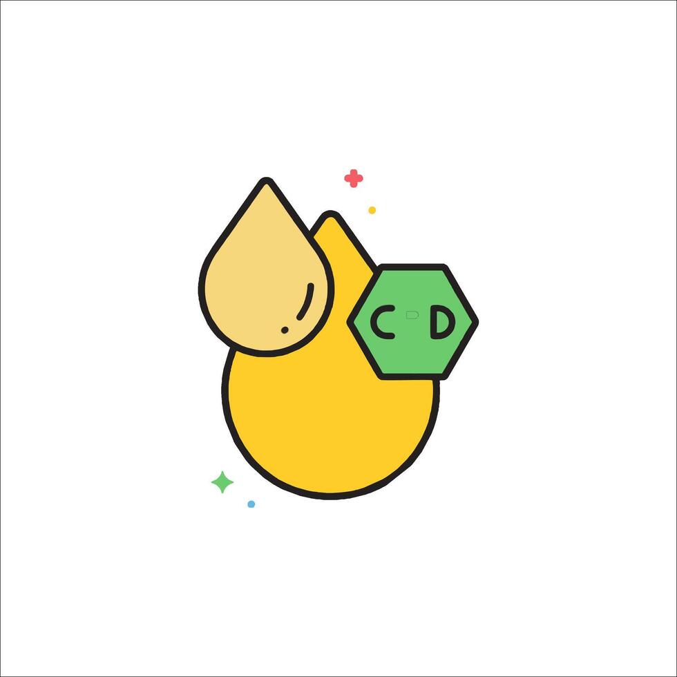 Cbd oil icon illustration vector