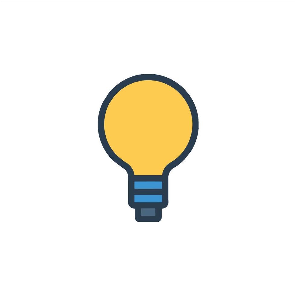 A light bulb icon on a white background vector