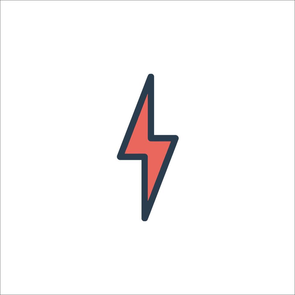 A lightning bolt icon on a white background vector