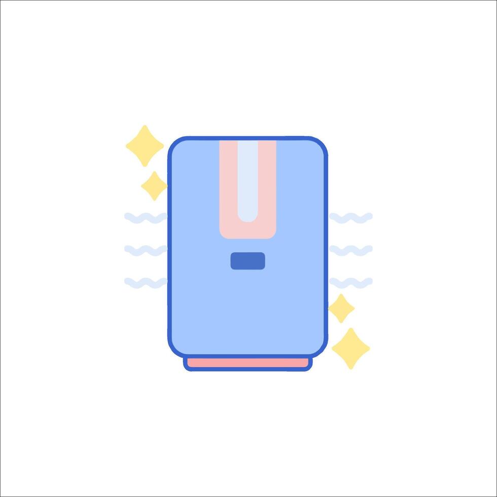 A blue air purifier icon on a white background vector