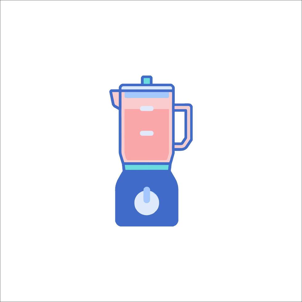 A blender with a pink liquid inside vector