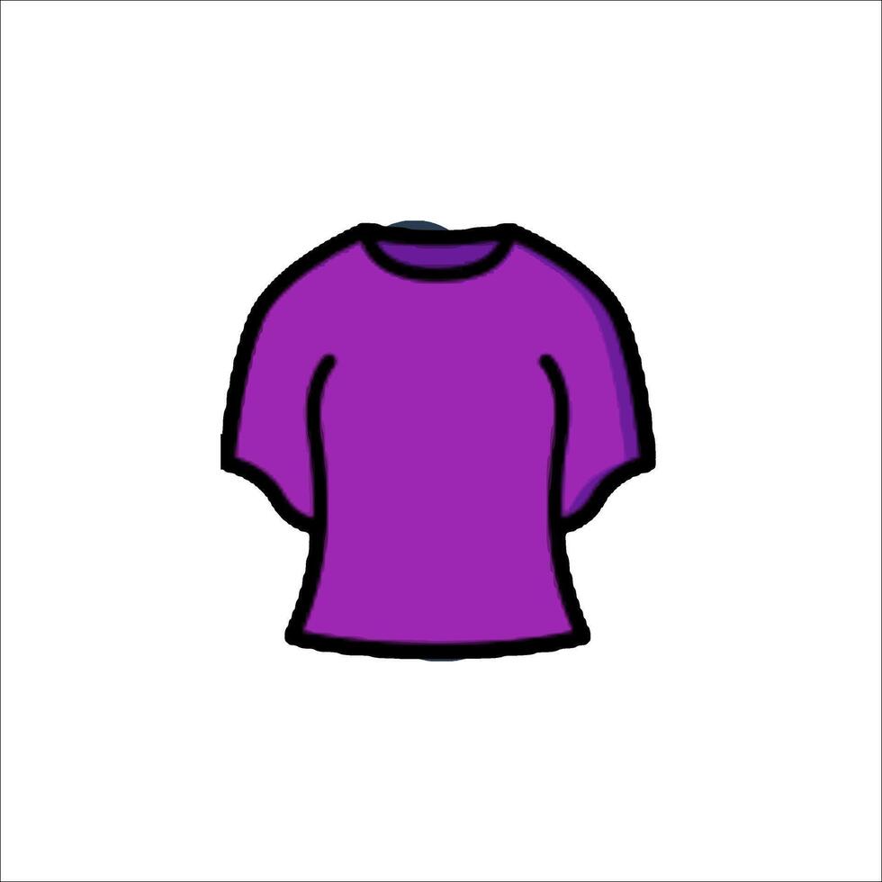 A purple t - shirt on a white background vector