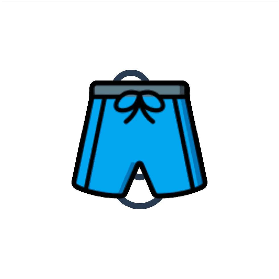 A blue shorts with a bow on it vector