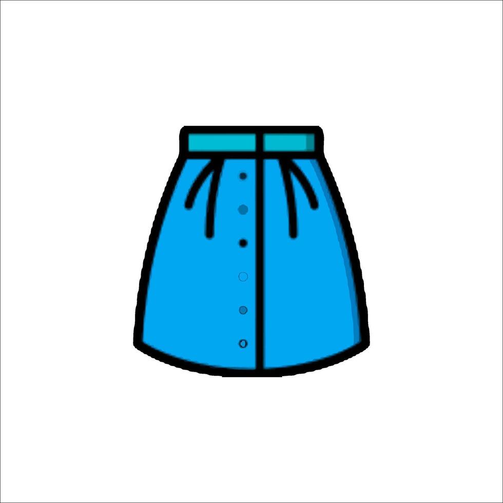 A blue skirt with a blue bow on it vector