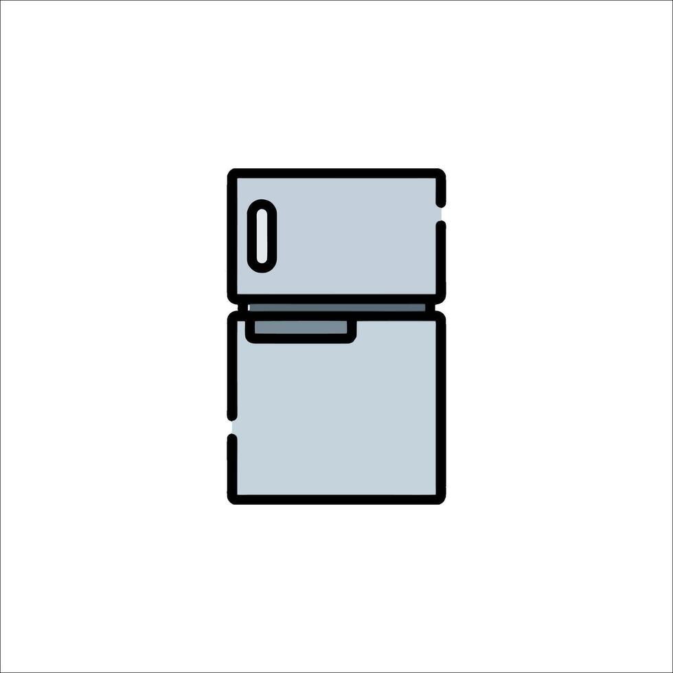 A refrigerator icon on a white background vector