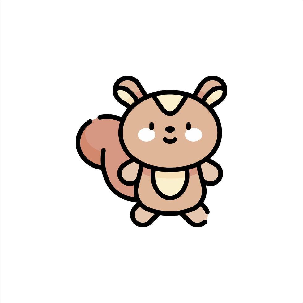 Squirrel cute cartoon illustration illustration vector