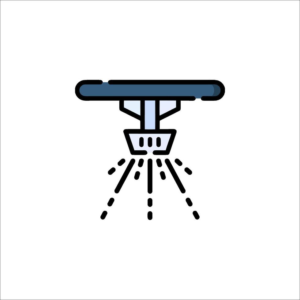 A shower head with water coming out of it vector