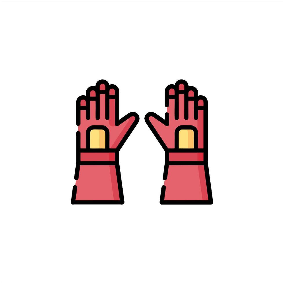 Iron man gloves icon illustration vector