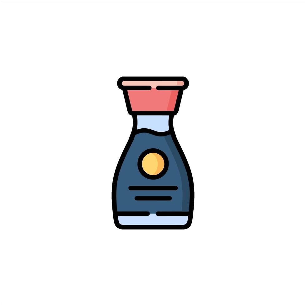 A bottle of sake icon on a white background vector
