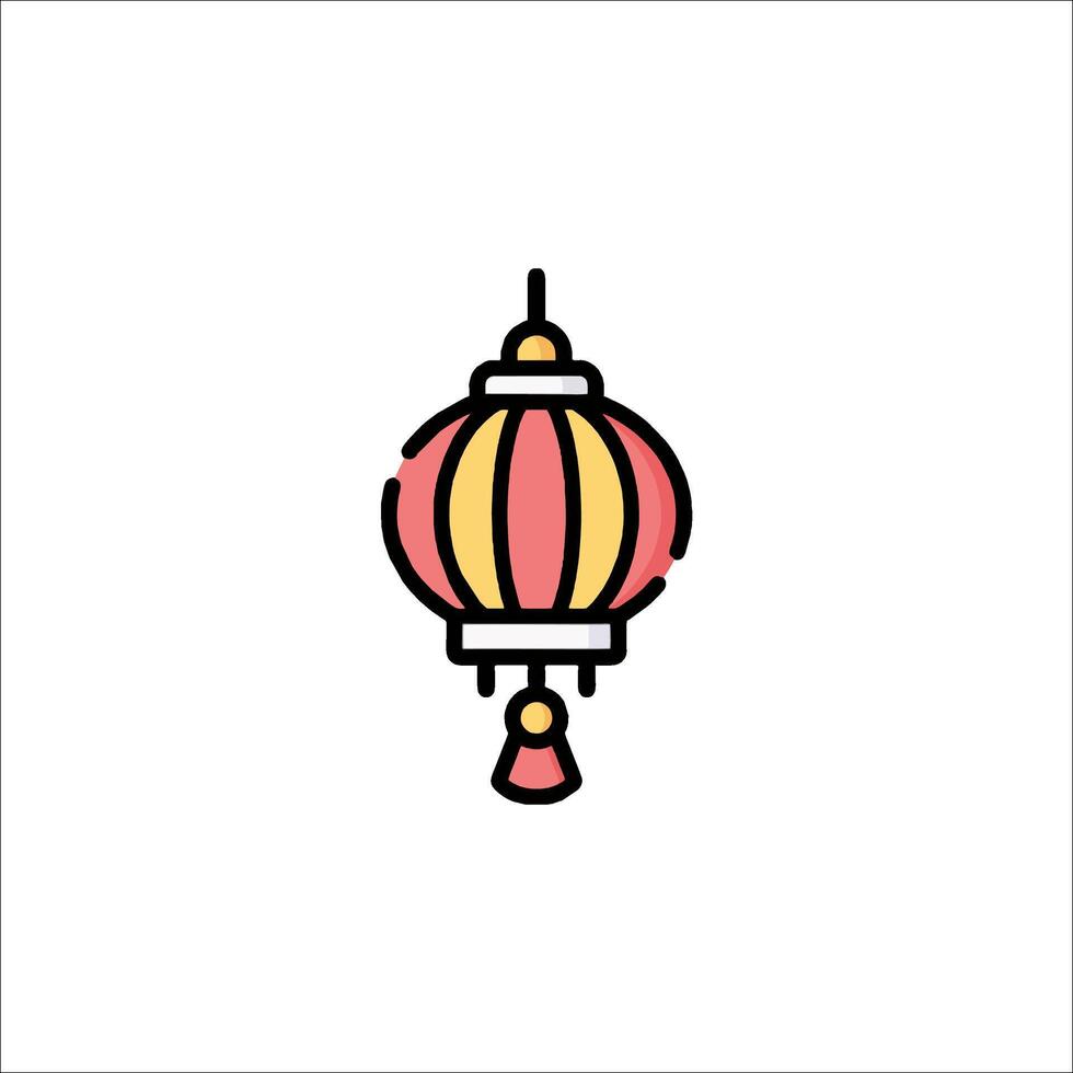 Chinese lantern icon illustration vector