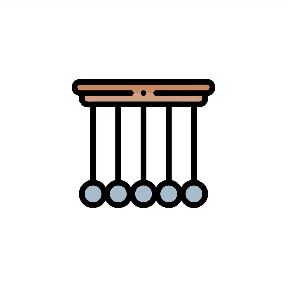 A newton's cradle icon on a white background vector