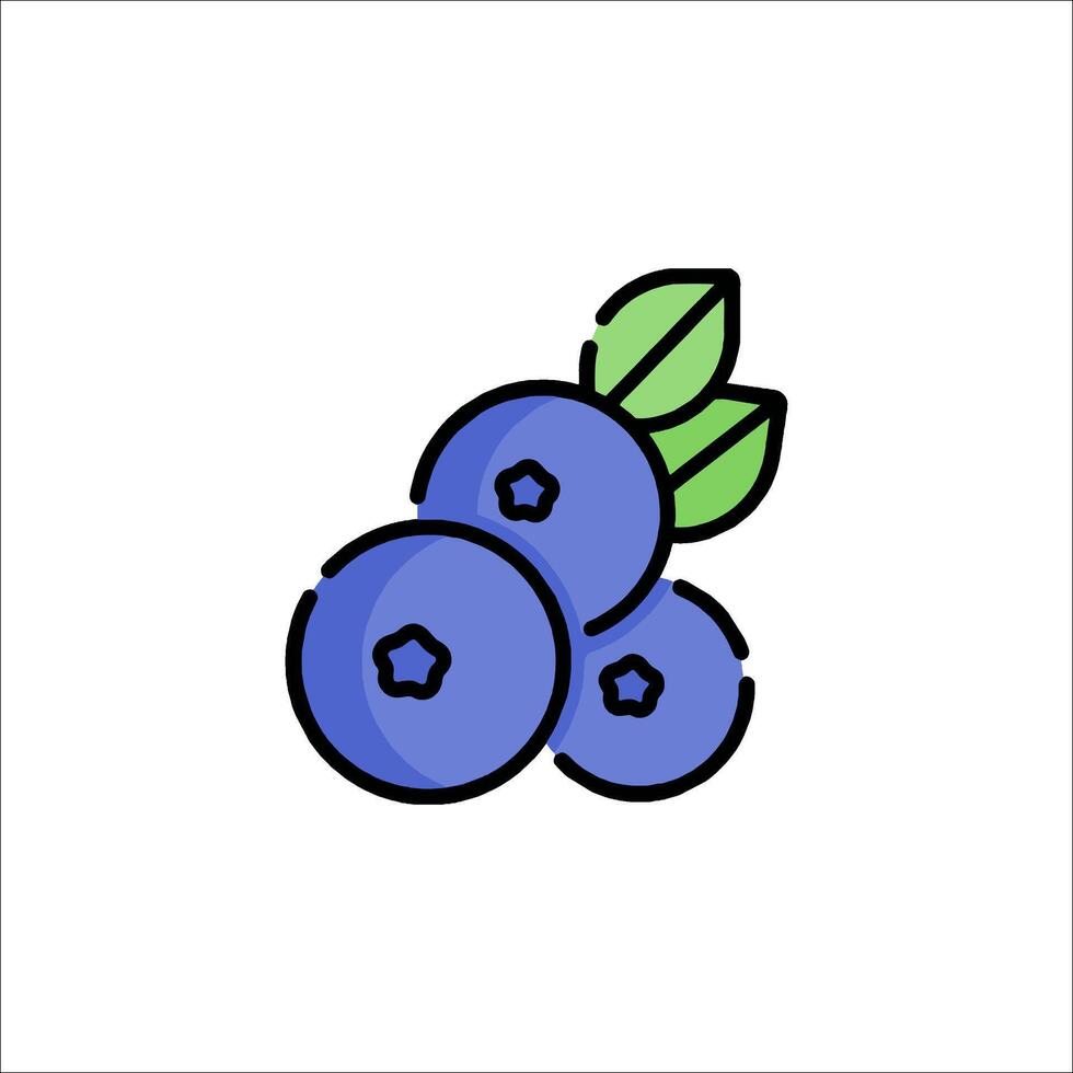 Blueberries icon illustration vector