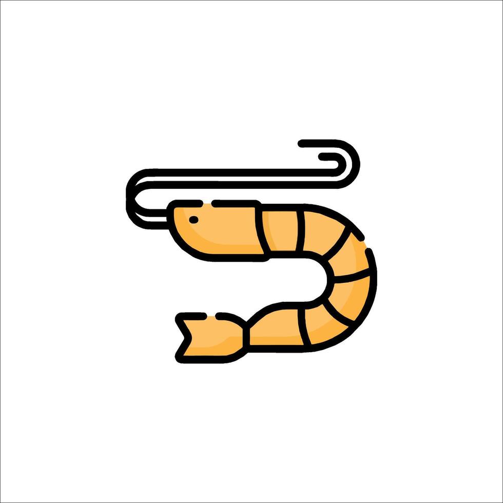 Shrimp icon illustration vector