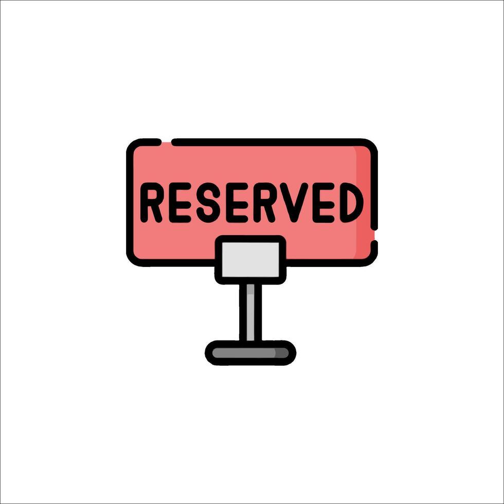 Reserved sign icon illustration vector