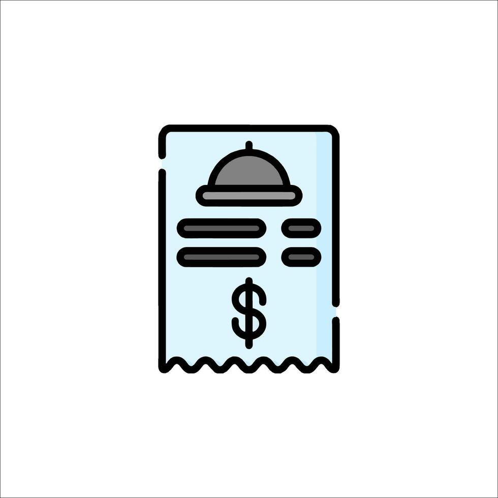 A receipt with a dollar sign on it vector