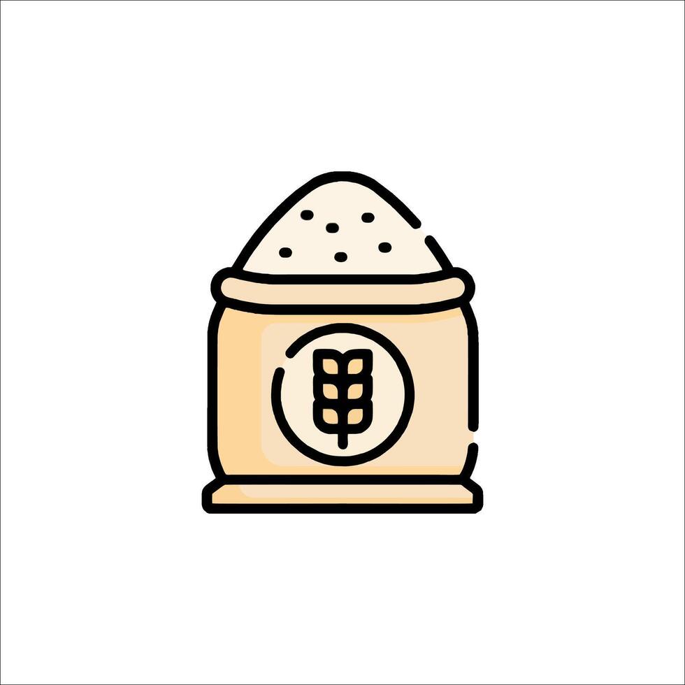 Grain icon in line style on white background vector