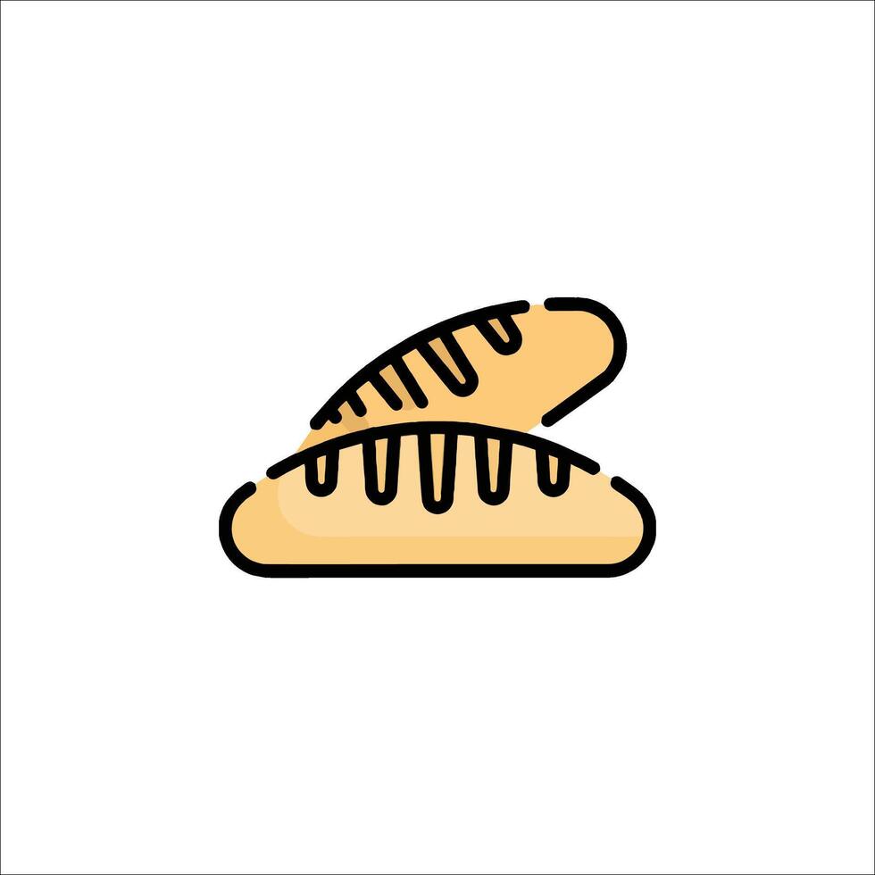 Bread icon illustration vector