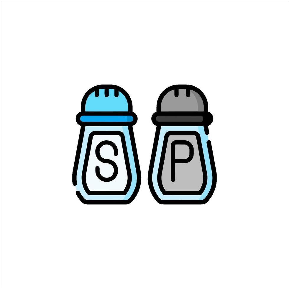 Salt and pepper shakers icon illustration vector