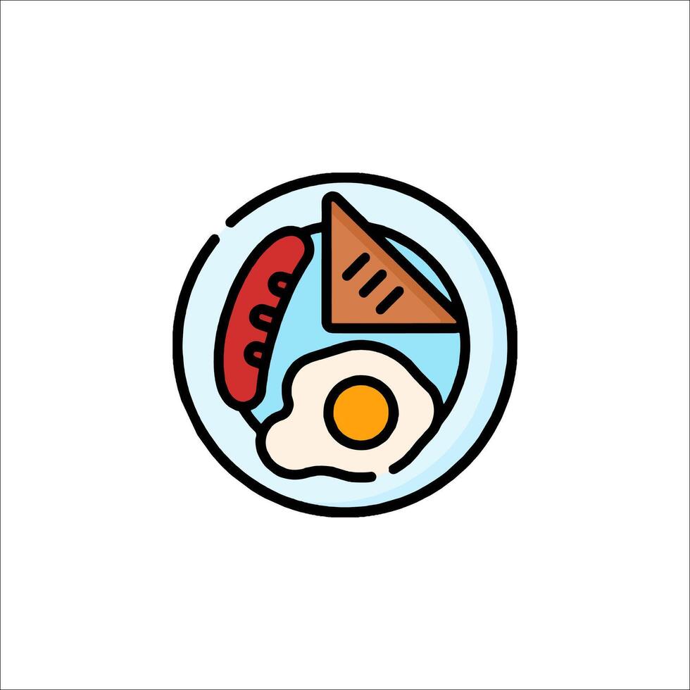 Breakfast icon illustration vector