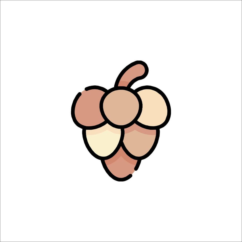 A grape icon in a line style vector