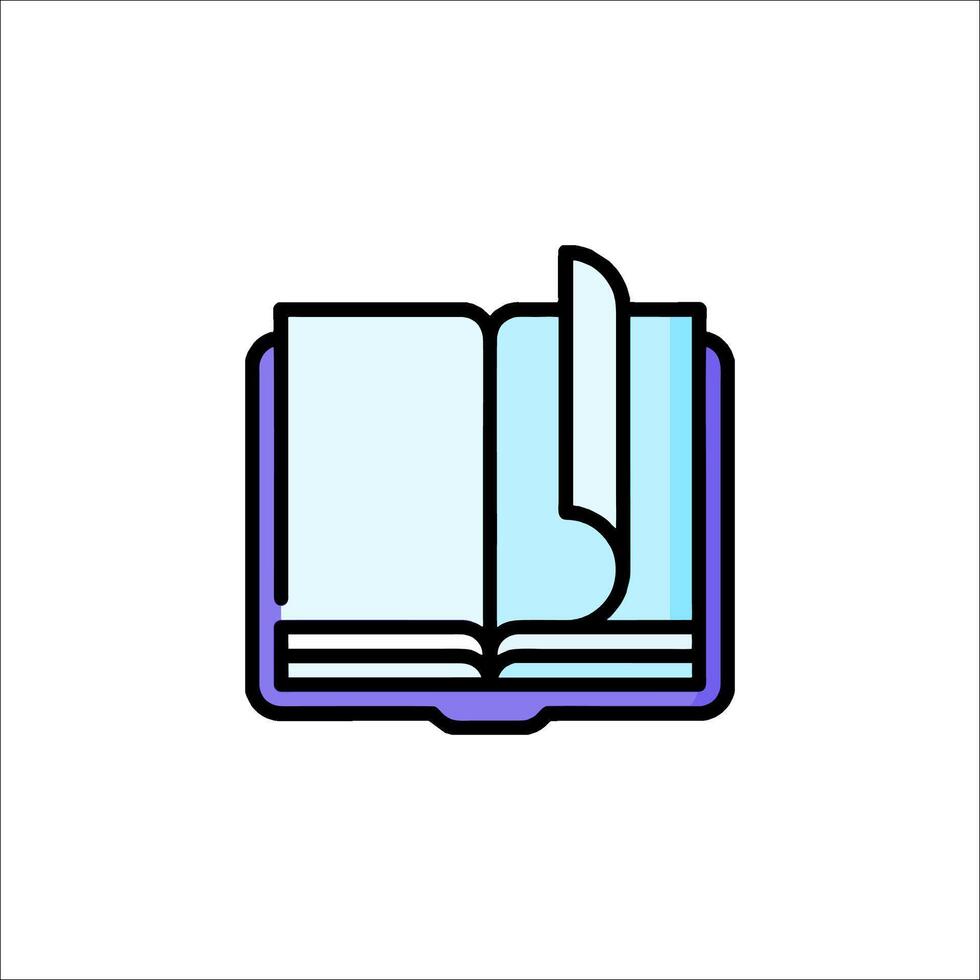 An open book icon on a white background vector