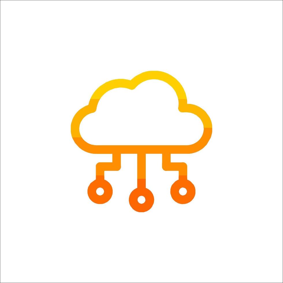Cloud computing icon vector