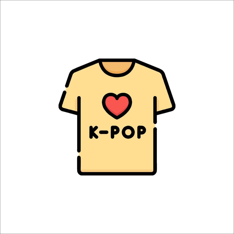 A t - shirt with the word k - pop on it vector