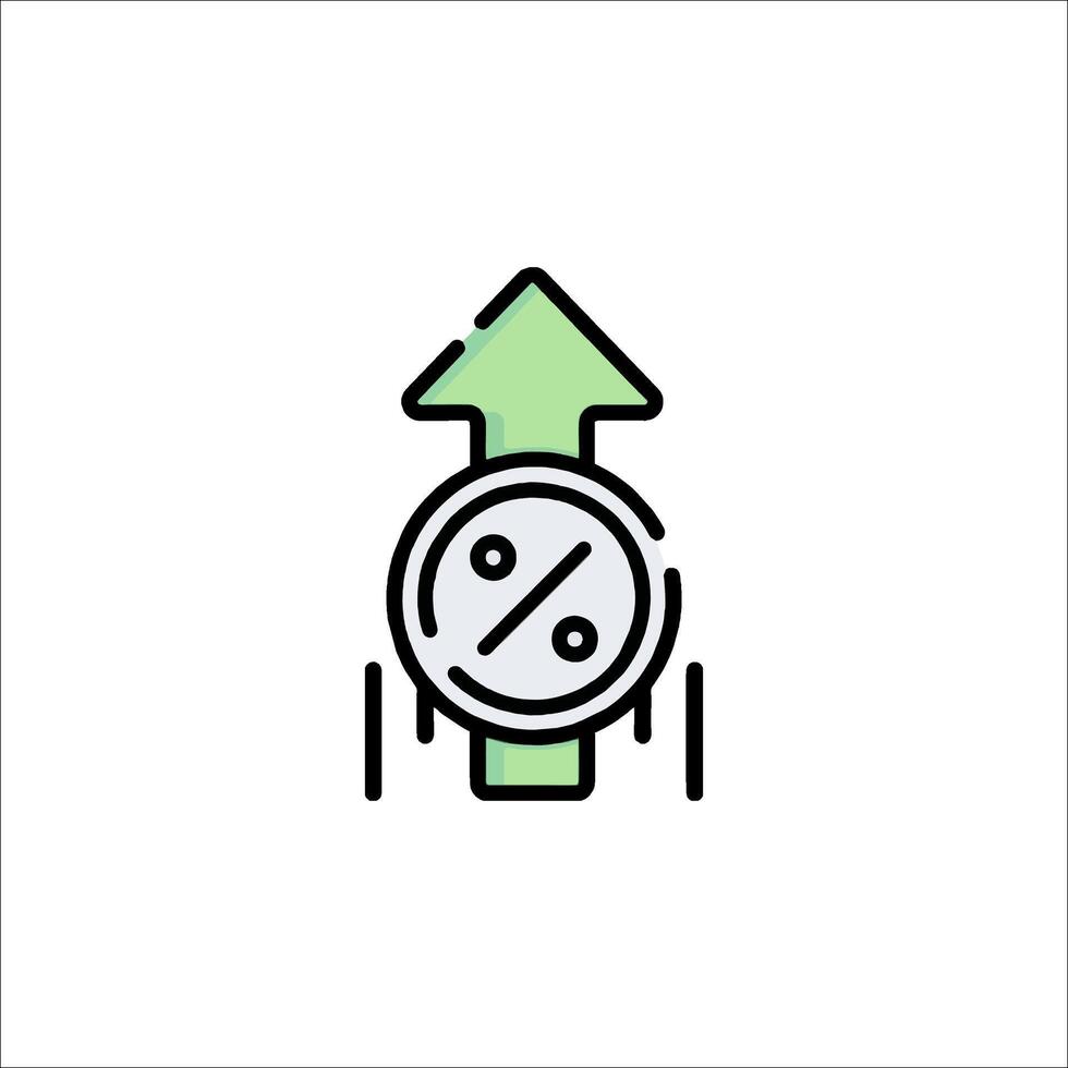 A green arrow pointing up and a green arrow pointing down vector