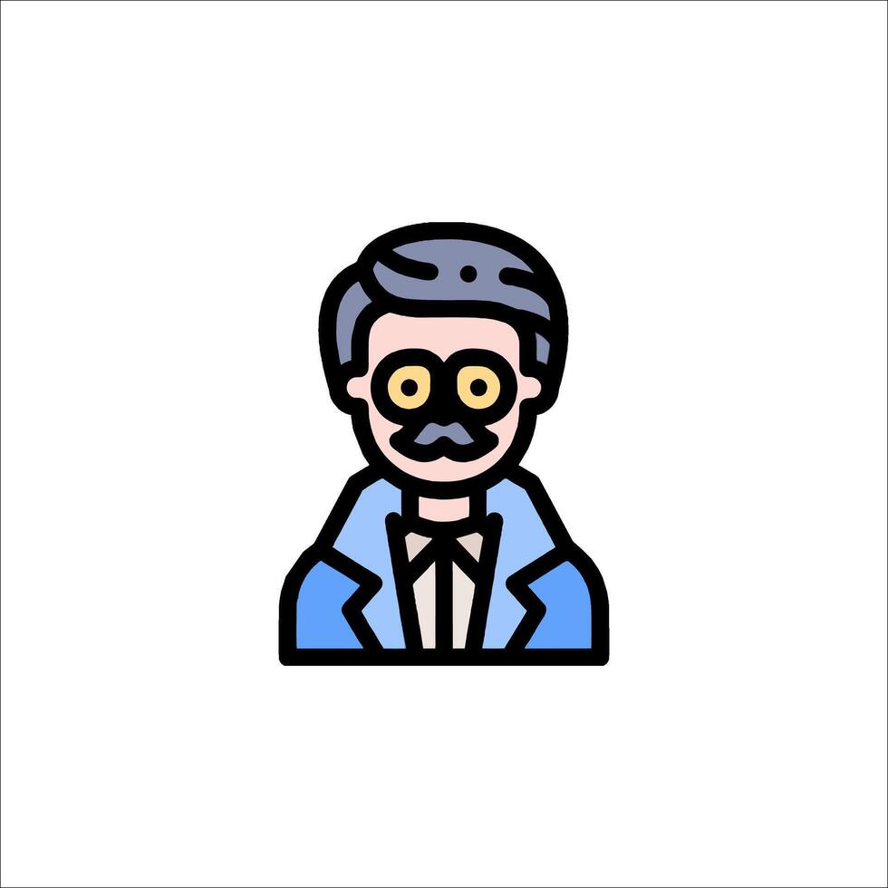 A man with glasses and a mustache vector
