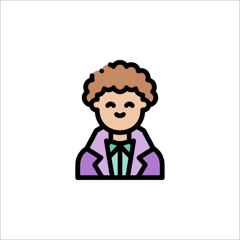 A man in a purple suit with a tie vector
