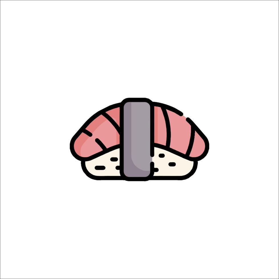 Sushi icon in a flat style vector