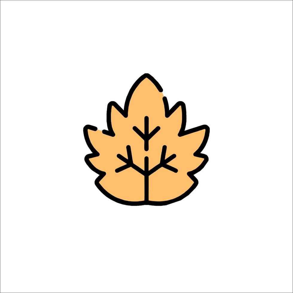 Autumn leaf icon illustration vector