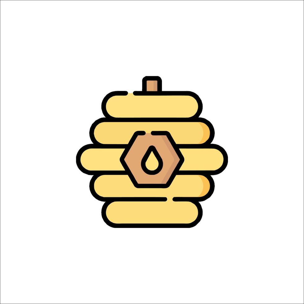 A bee hive icon on a white background vector