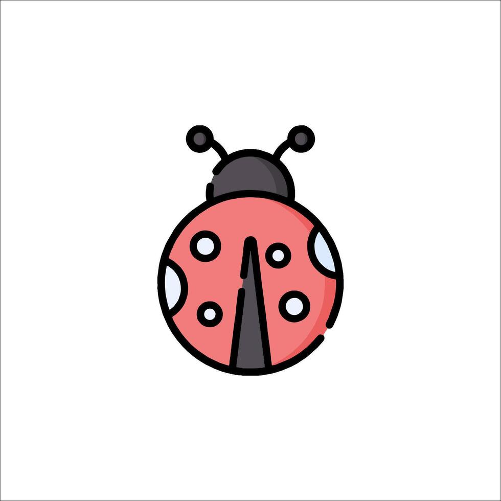 A ladybug icon on a white background vector