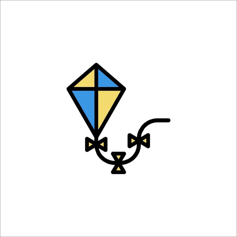 A kite with a bow and arrow on it vector