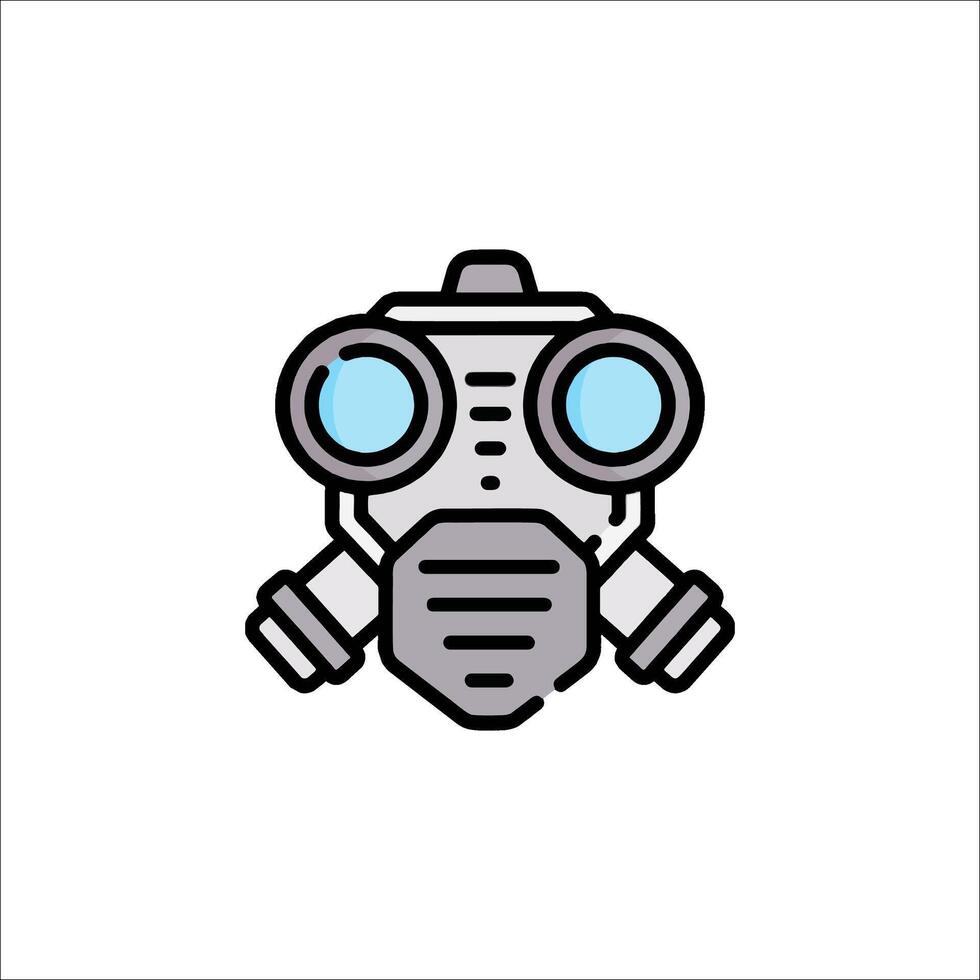 A gas mask icon on a white background vector