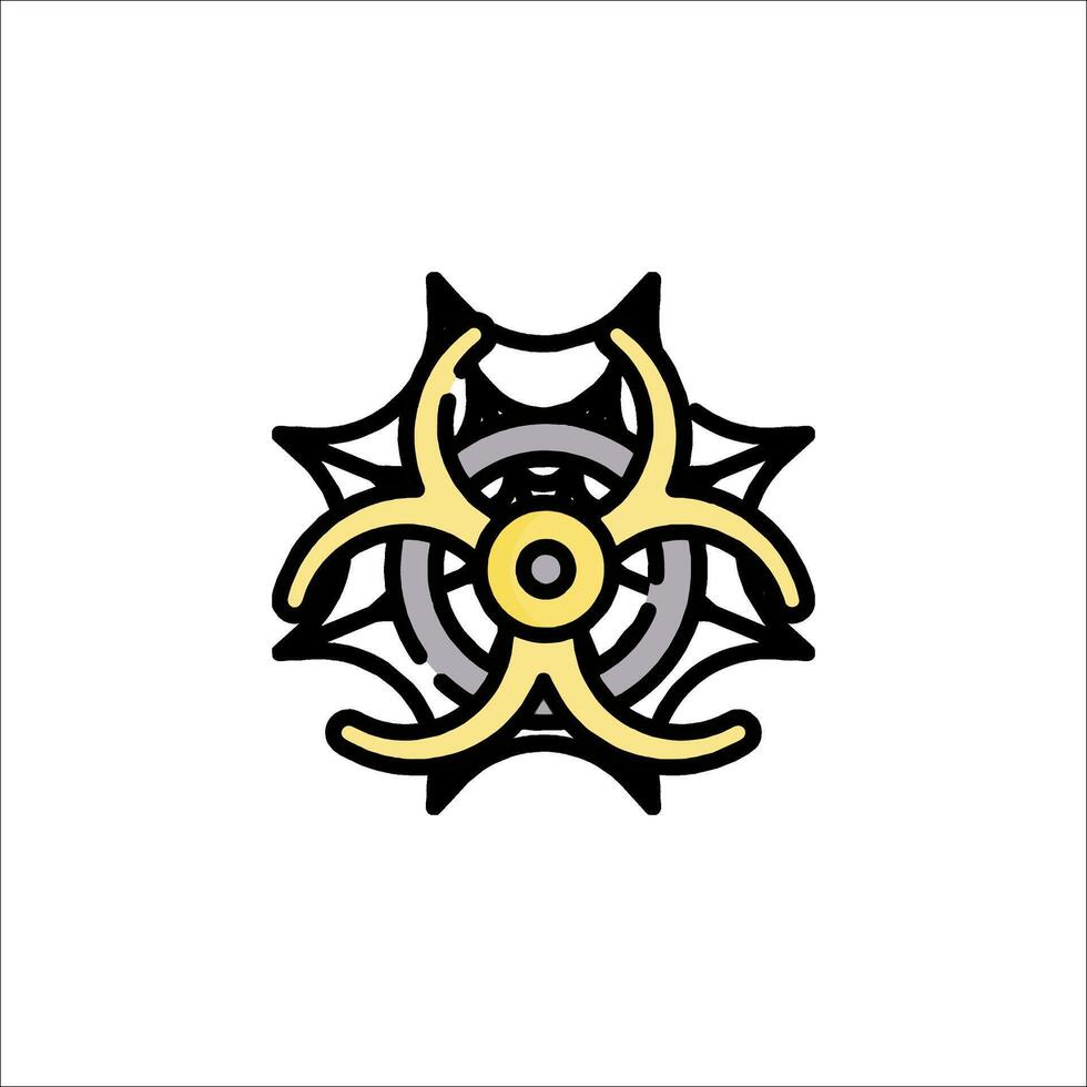A biohazard symbol on a white background vector