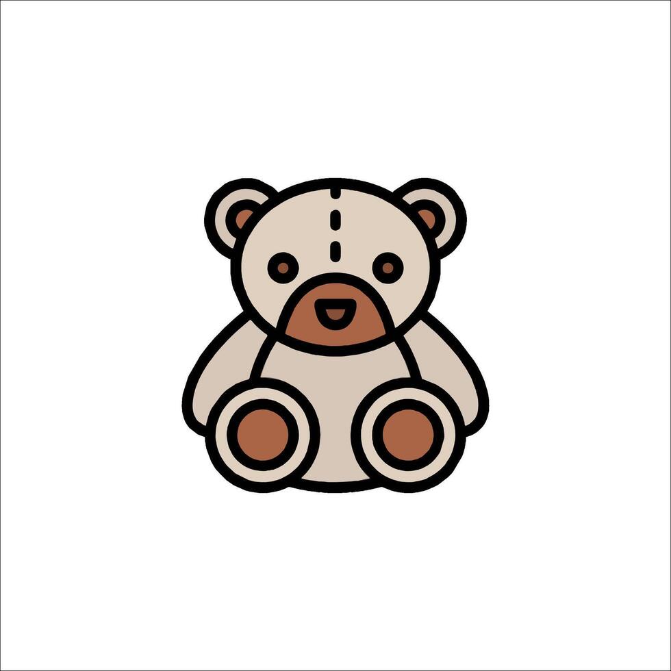 A teddy bear icon on a white background vector