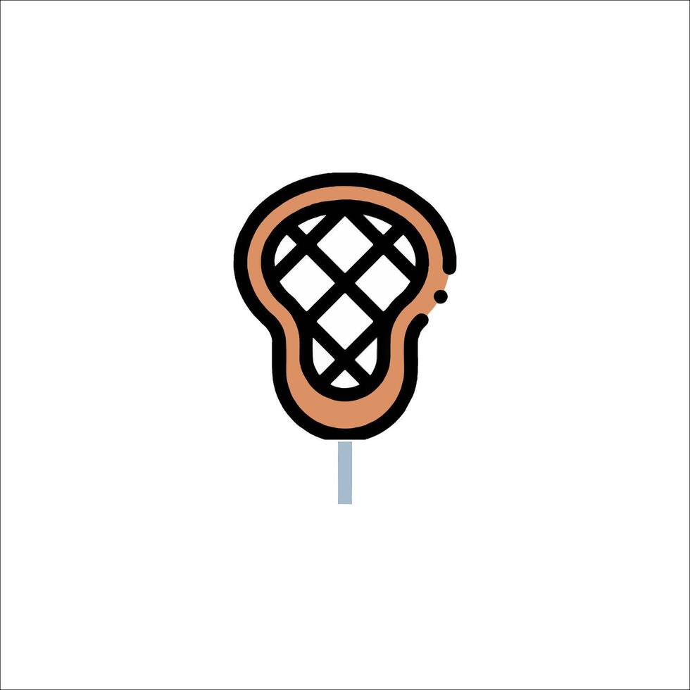 Lacrosse stick icon illustration vector