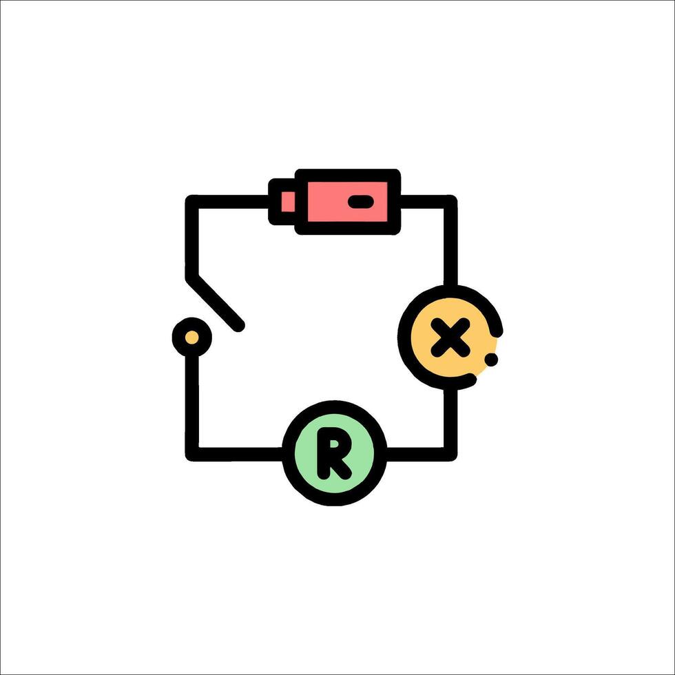 A circuit board with a circuit and a circuit breaker vector