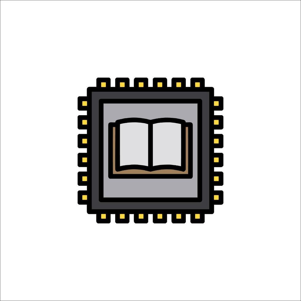 An open book icon on a white background vector