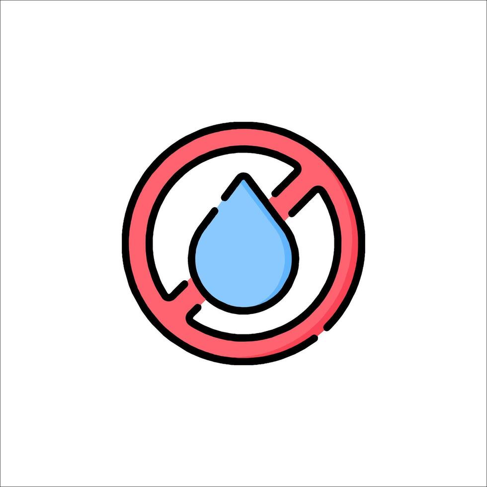 No water sign icon vector