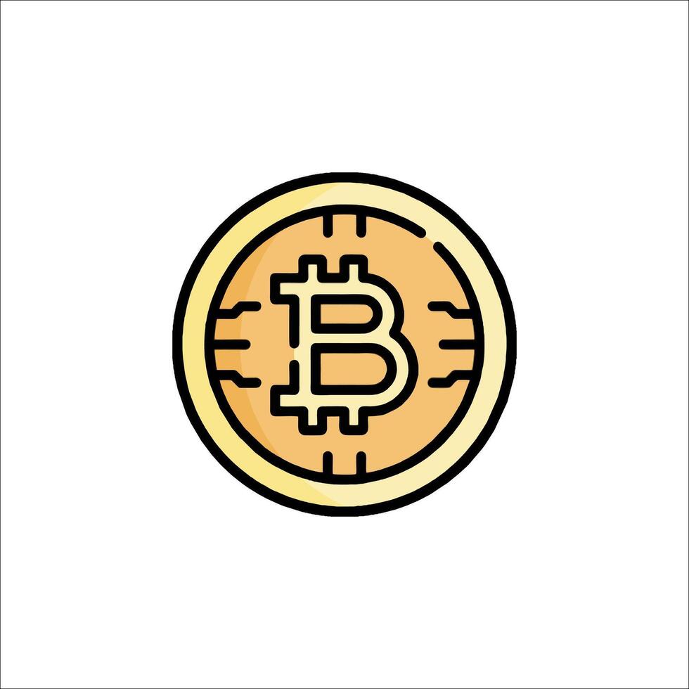 Bitcoin icon illustration vector