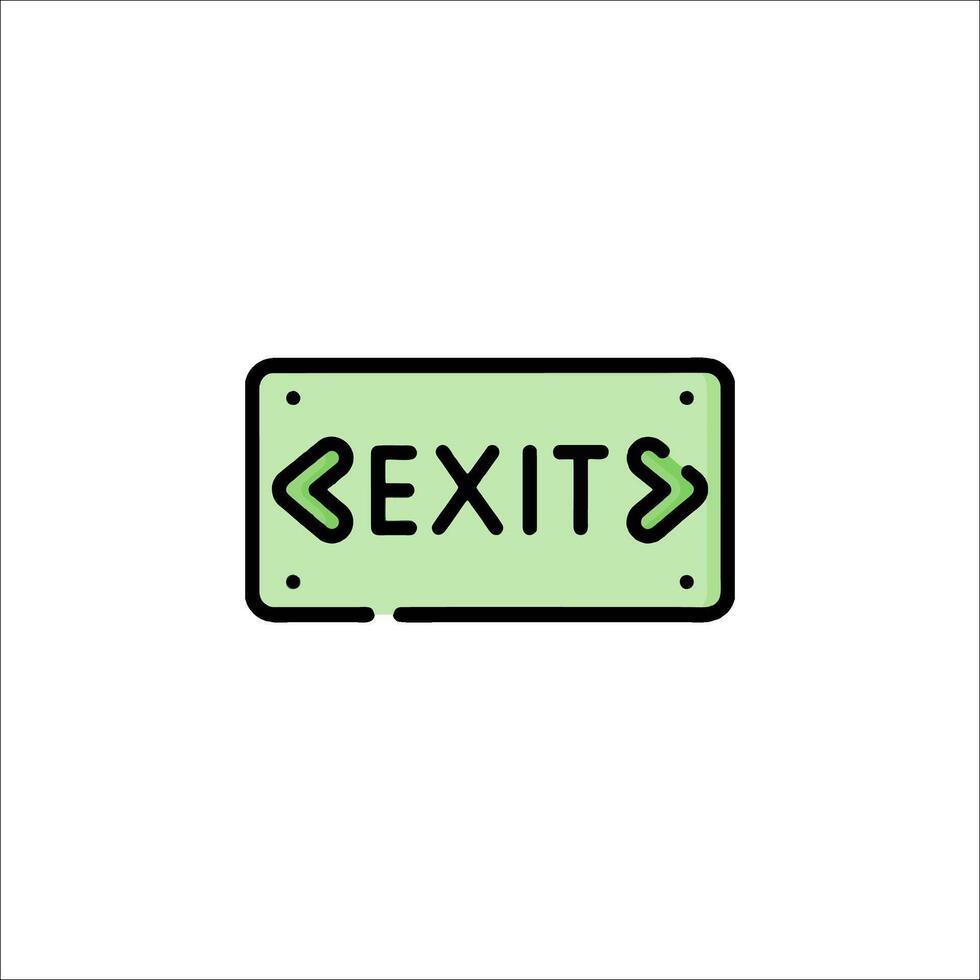 An exit sign with the word exits written on it vector