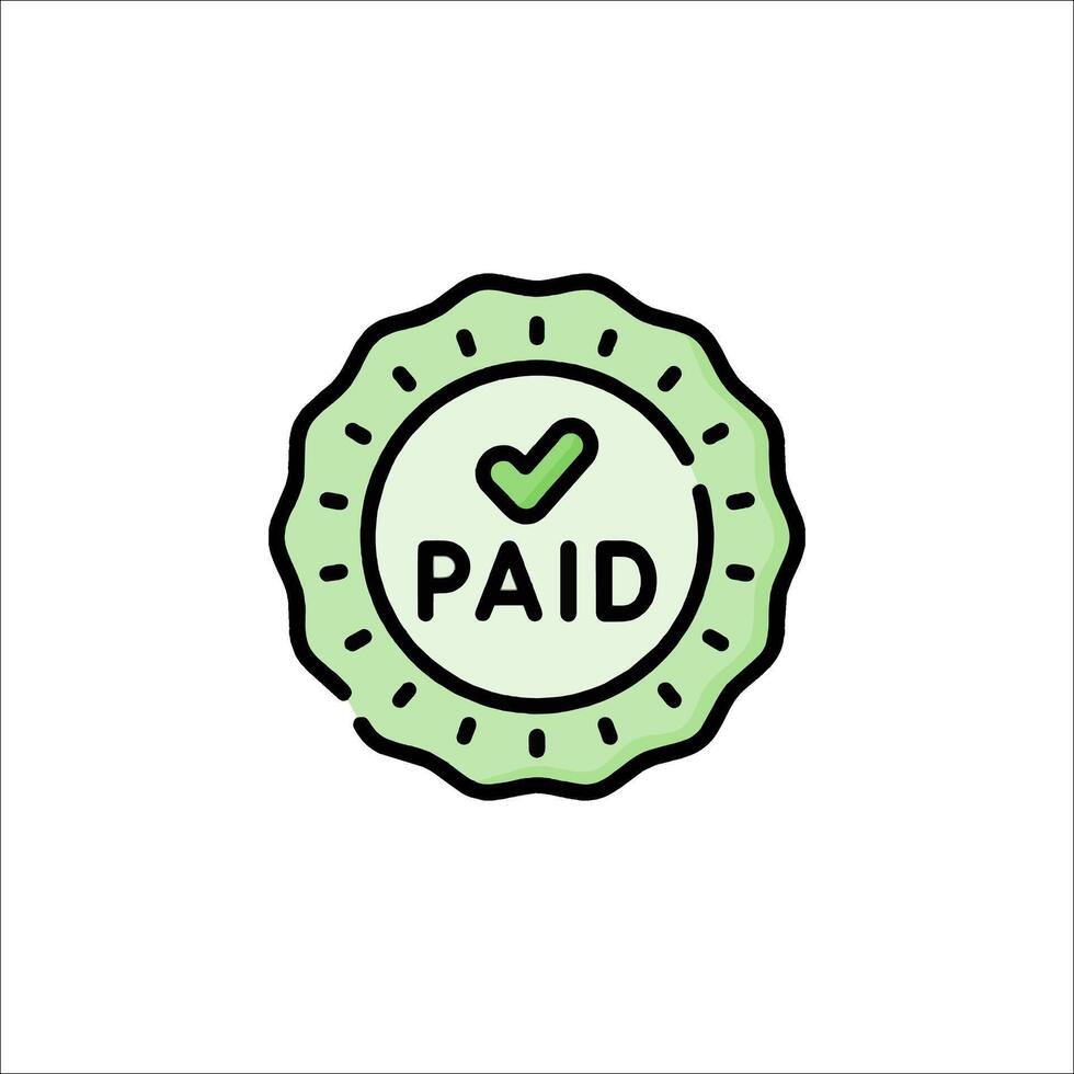 Paid icon illustration vector