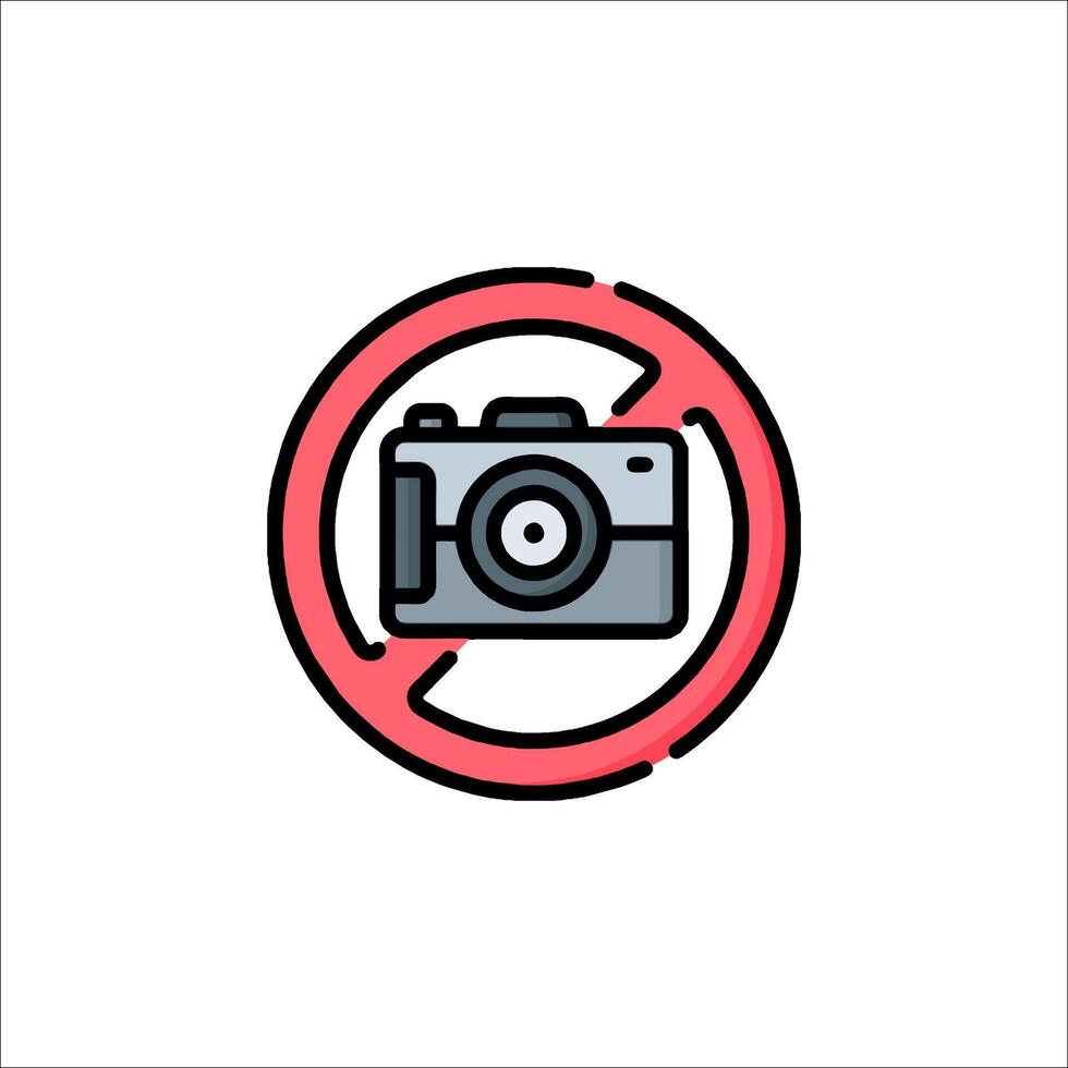 No photography sign icon vector