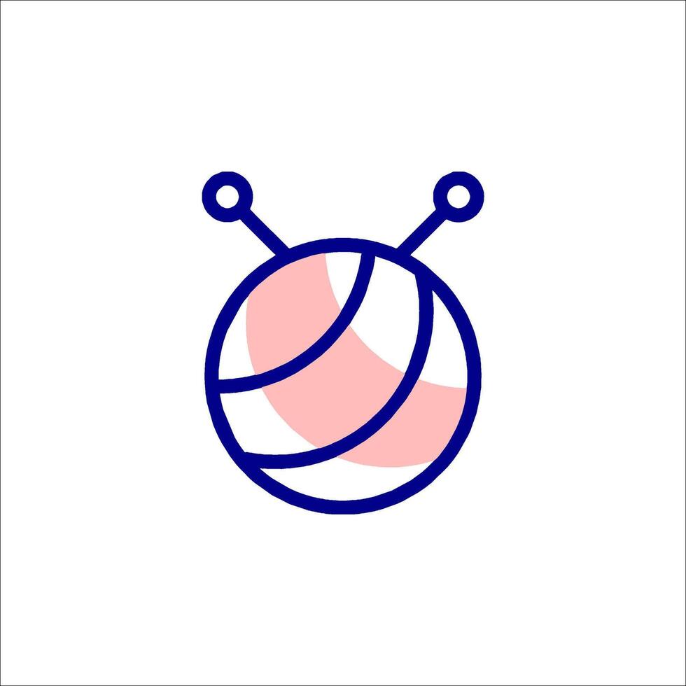 A ball with a bee on it vector