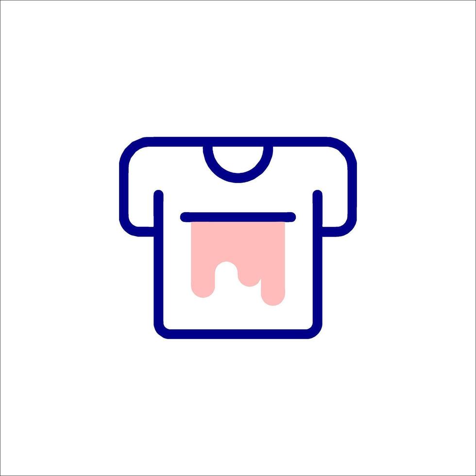 A t - shirt with pink paint on it vector
