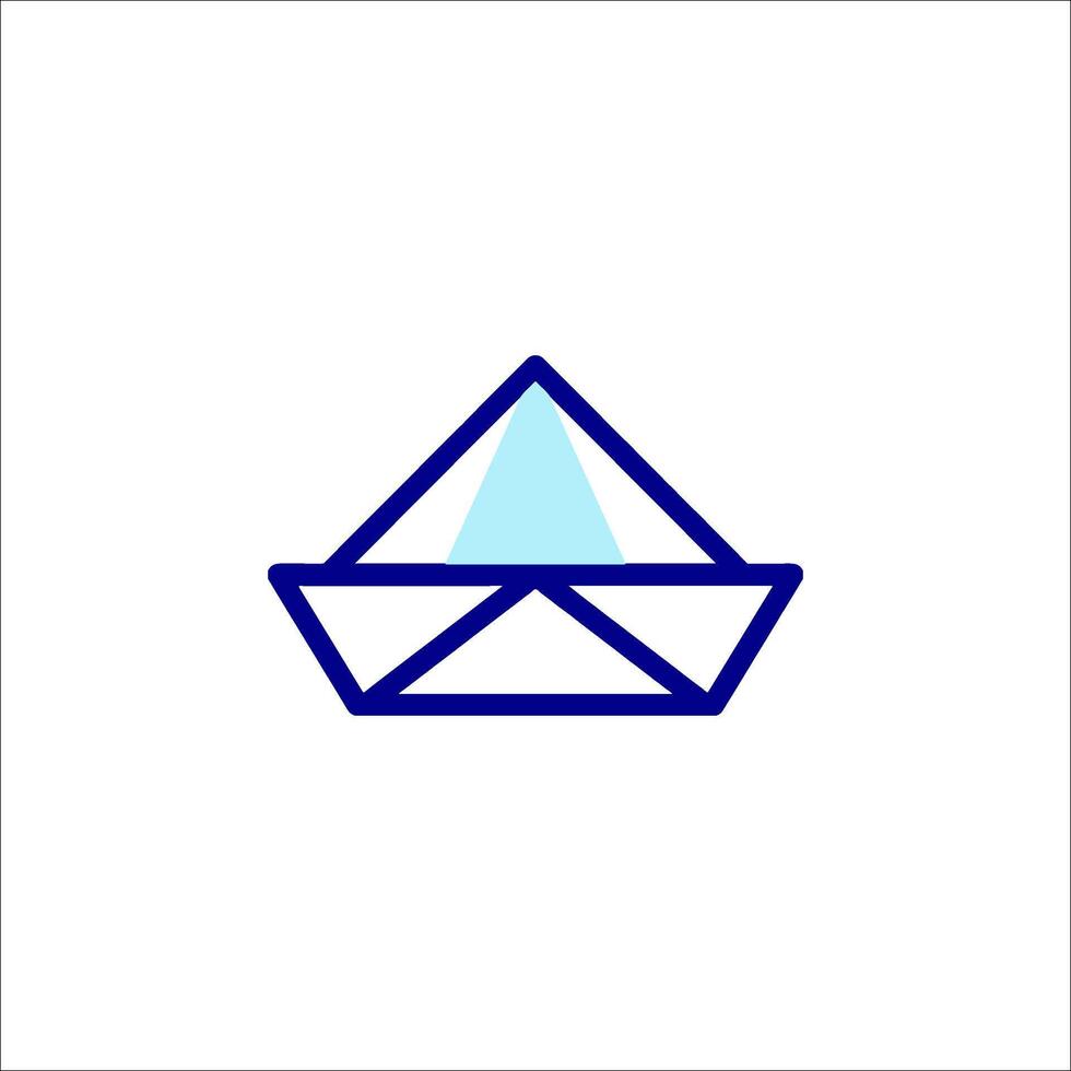 A paper boat icon on a white background vector