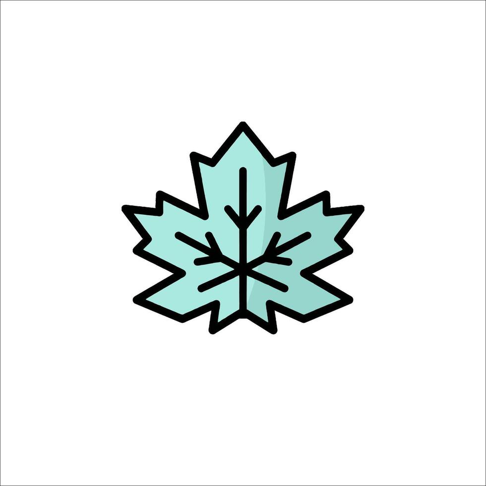 A maple leaf icon on a white background vector